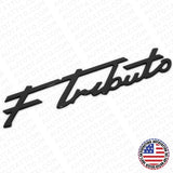 For Maserati Ghibli Levante Grecale Fender F Tributo Emblem Badge Gloss Black