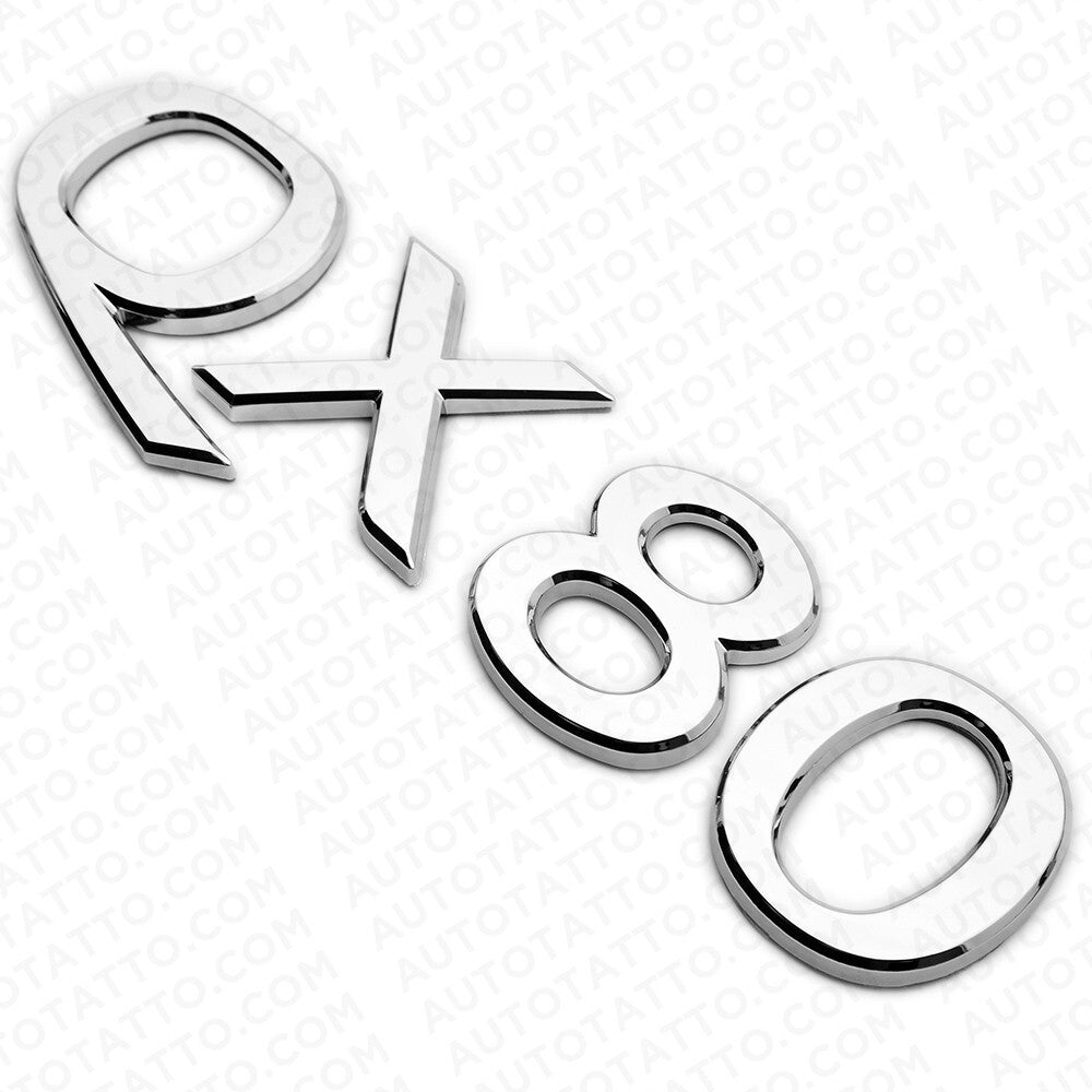 For Infiniti QX80 Rear Liftgate Logo Letter Badge Emblem Nameplate Silver Chrome