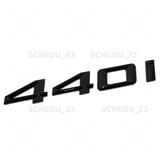 Gloss Black 440i Letter Logo Emblem Badge Trunk Lid M Power Series Performance