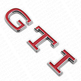 2022+ VW GOLF 8 MK8 GTI Rear Trunk Lid Emblem Nameplate Badge Chrome Red