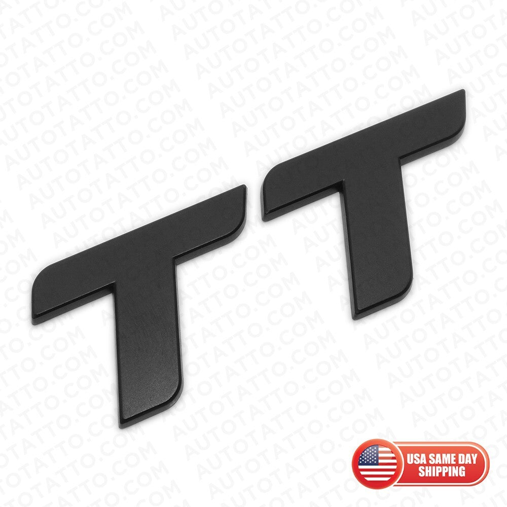 08-15 Audi TT Matte Black Rear Letter Tail Nameplate Trunk Emblem Badge Sport