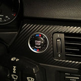 BMW E90 E92 E93 Engine Switch Start Stop Button M\\\ Carbon Fiber Sticker Badge