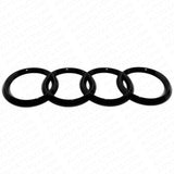 17-19 AUDI Q7 Gloss Black Rear Trunk Liftgate Rings Badge Logo Emblem Decorate