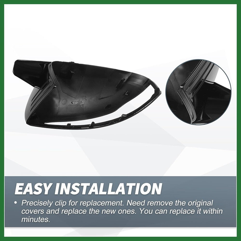 Gloss Black Mercedes W205 W213 X253 W222 C E S GLC Horn Mirror Cover Replace