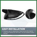 Gloss Black Mercedes W205 W213 X253 W222 C E S GLC Horn Mirror Cover Replace