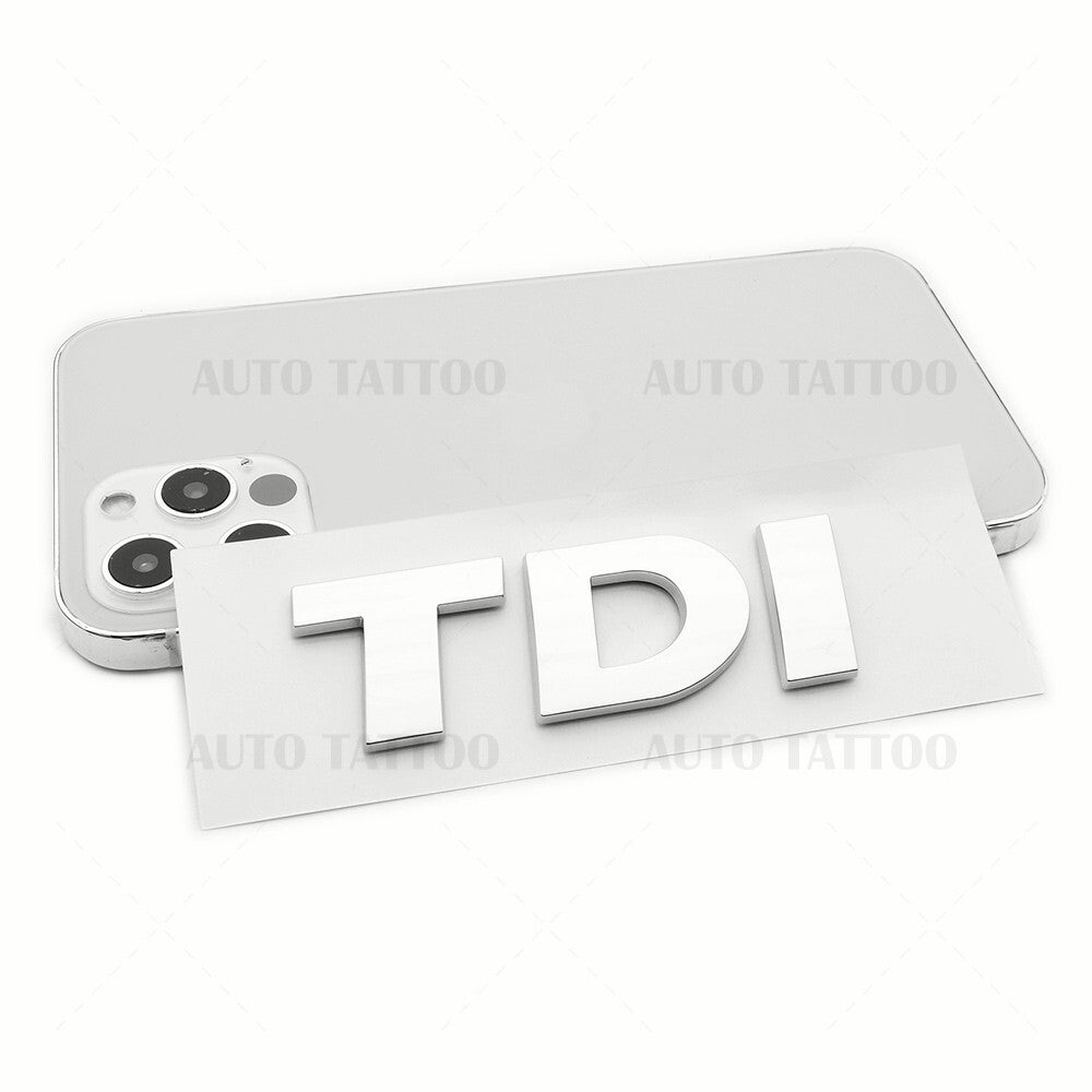 Volkswagen TDI Rear Truck Boot Lid Nmaeplate Badge Emblem Chrome
