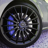 4x Mercedes Wheels Center Lock Design Cap Hub Star Cover Insert Sport AMG Blue