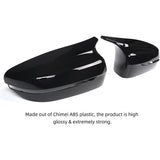 17-23 BMW G20 G30 G11 G12 M Style Gloss Black Replace Side Mirror Cover Cap