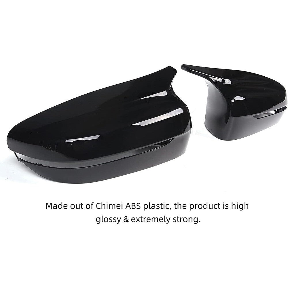 17-23 BMW G20 G30 G11 G12 M Style Gloss Black Replace Side Mirror Cover Cap