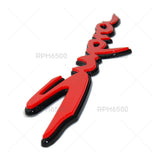 GR Supra Rear Trunk Bumper Liftgate Letter Emblem Badge Logo Sport Black & Red