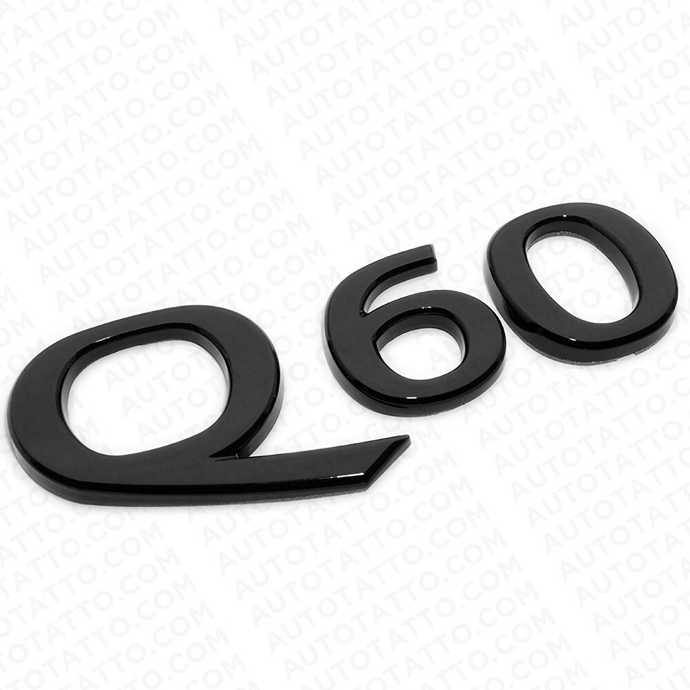 Infiniti Q60 Rear Trunk Logo Letter Badge Emblem Nameplate Sport Gloss Black