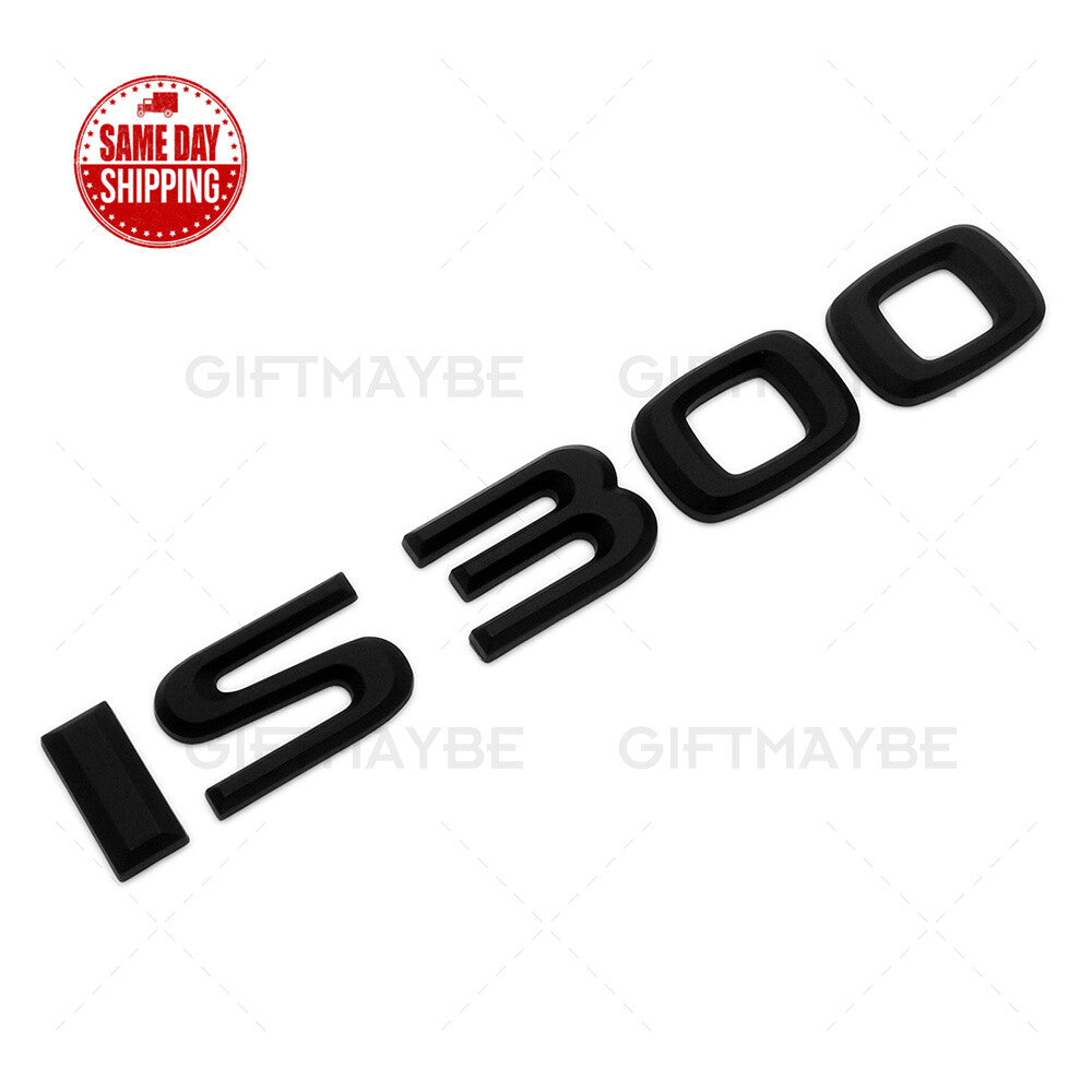 For Lexus Trunk Matte Black IS 300 Letter Logo Badge Emblem Car Replace F-Sport