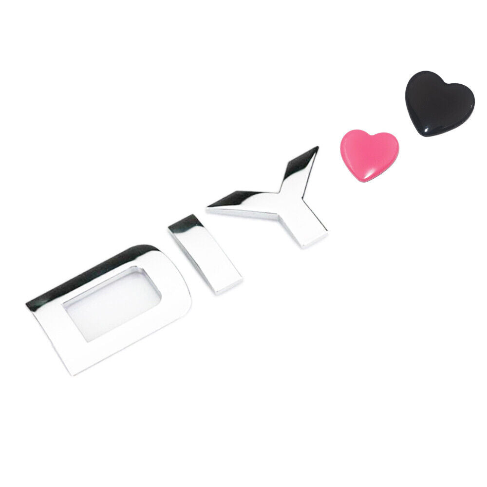Universal 3D Fashion Metal Heart and Stars Car Decal Sticker for Auto Decoration
