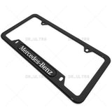 Gloss Black Front or Rear Mercedes Logo Emblem License Plate Frame Cover Gift