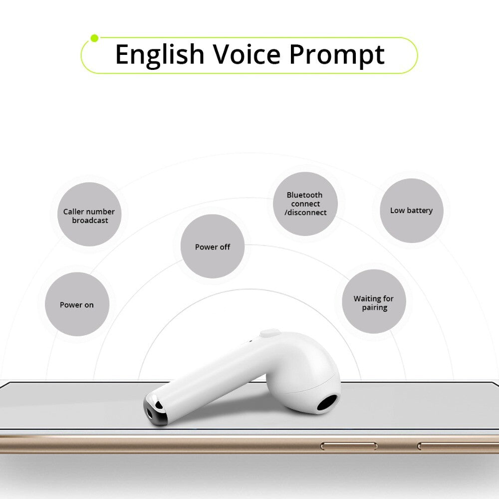 i7s TWS Stereo Wireless Bluetooth Earphone Earbuds Headset With Charging Box