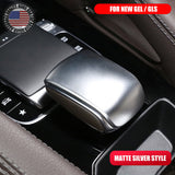 Matte Silver Central Control Armrest Decorative Cover Trim For NEW GLE GLS Class