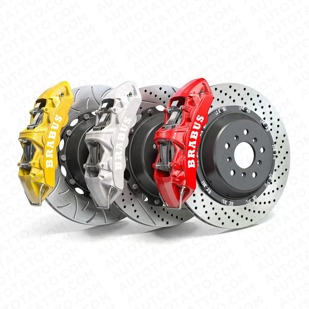 Brabus AMG Car Wheels Brake Caliper Sticker Decal Logo Decoration Sport White