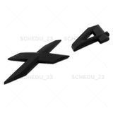 Matte Black X4 Letter Logo Emblem Badge Liftgate Nameplate Rear Trunk M Sport