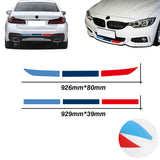 For BMW Universal M Performance Power Sport Front Rear Bumper 3D Decal Stickers