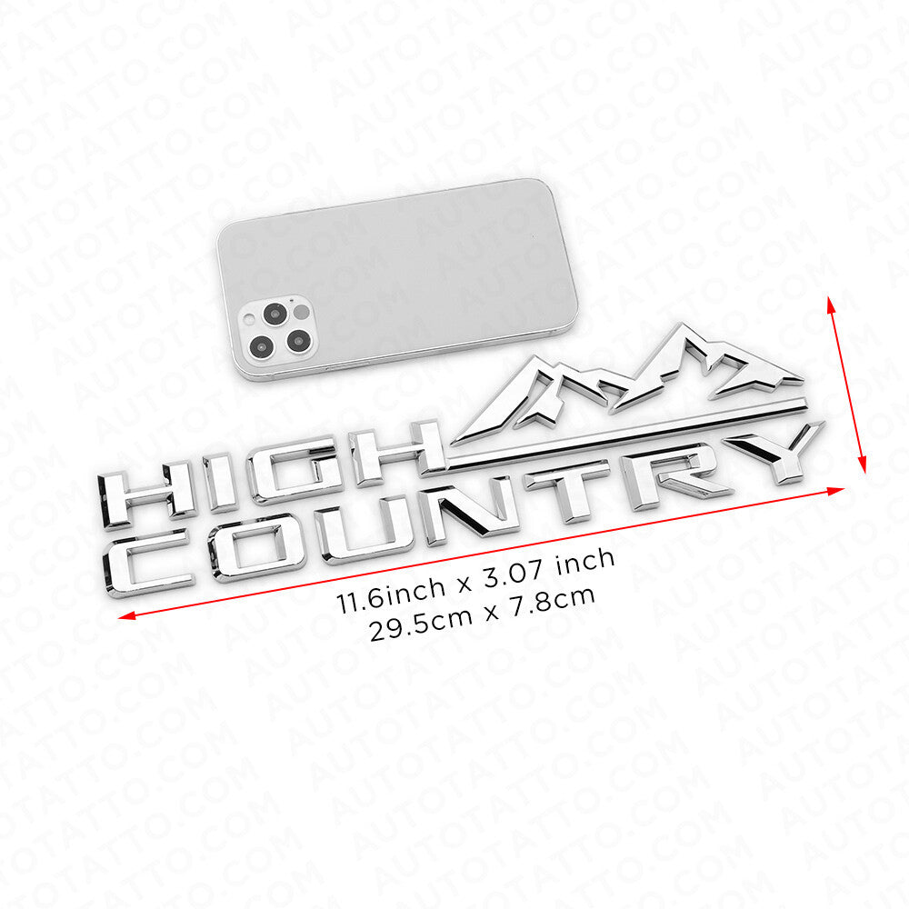 2x 19-21 OEM Chrome Tahoe Silverado High Country Fender Letter Emblem Badge