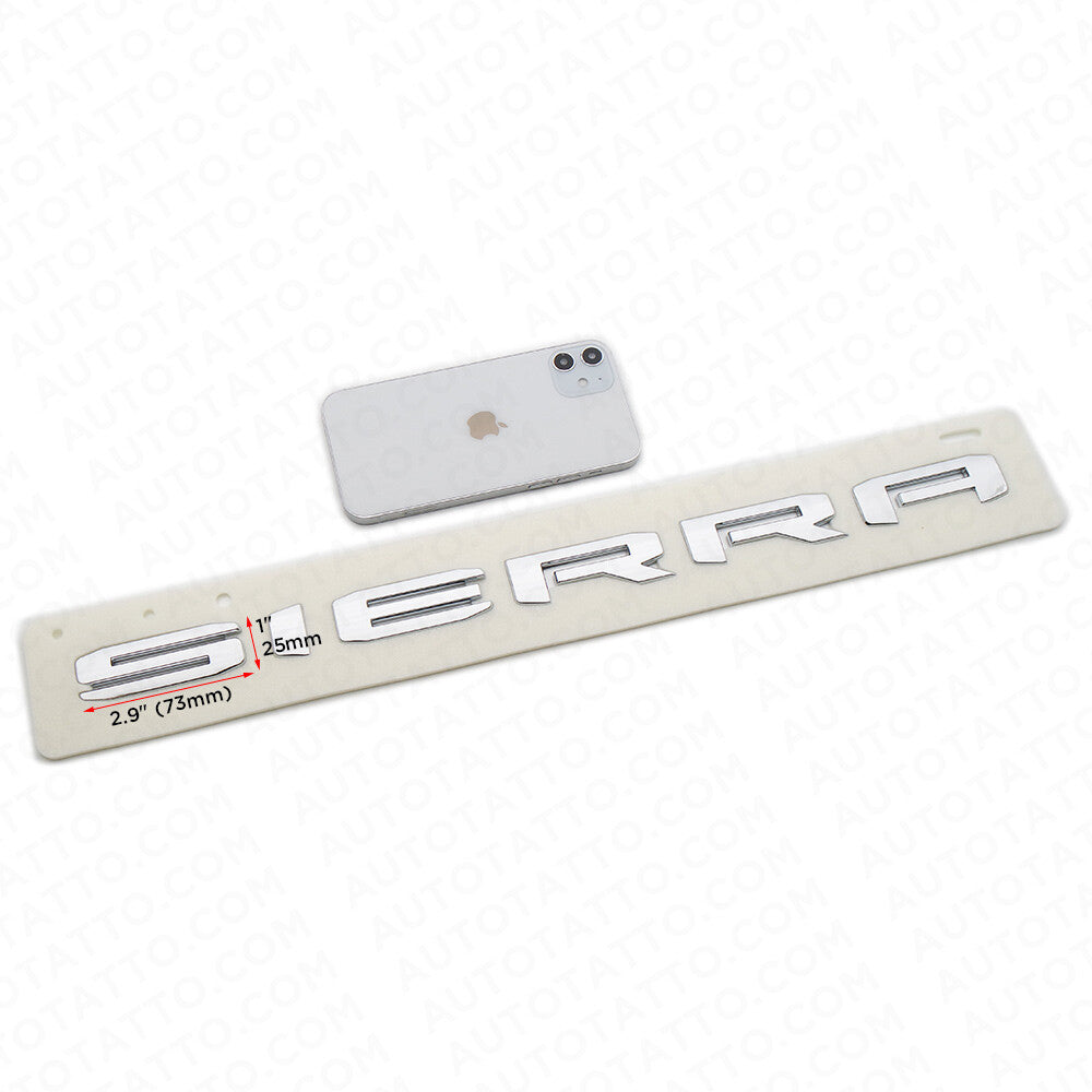 For 19-21 GMC Sierra Door Tailgate Logo Emblem Pickup Badge Nameplate Chrome