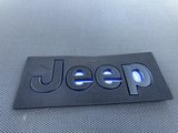 Jeep 1 (one) 2018-2024 Wrangler/Gladiator Fender Dark Gray w/Blue Outline Emblem Badge