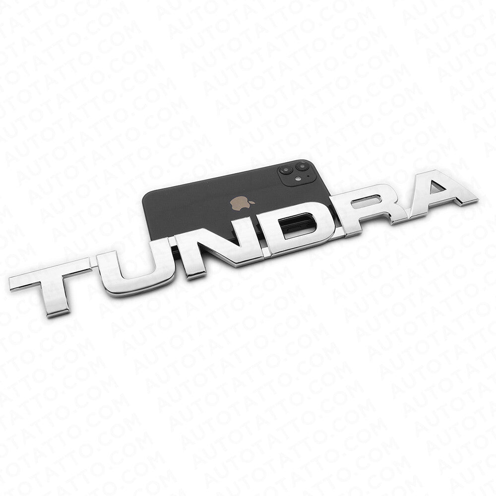 07-14 OEM Chrome Tundra Letter Side Door Tailgate Nameplate Emblem Badge Logo