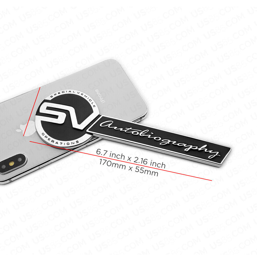 3D Fashion Metal SV Autobiography Emblem Car Decal Badge Sticker Auto Decoration
