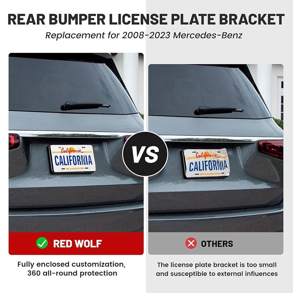MERCEDES-BENZ + 10 Screws NewRear License Plate Tag Holder Mounting Bracket