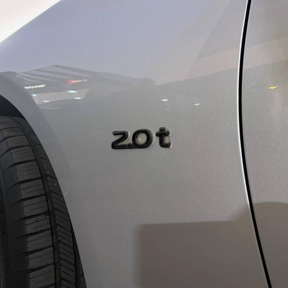 For Infiniti 2.0t Left or Right Side Fender Badge Emblem Nameplate Gloss Black