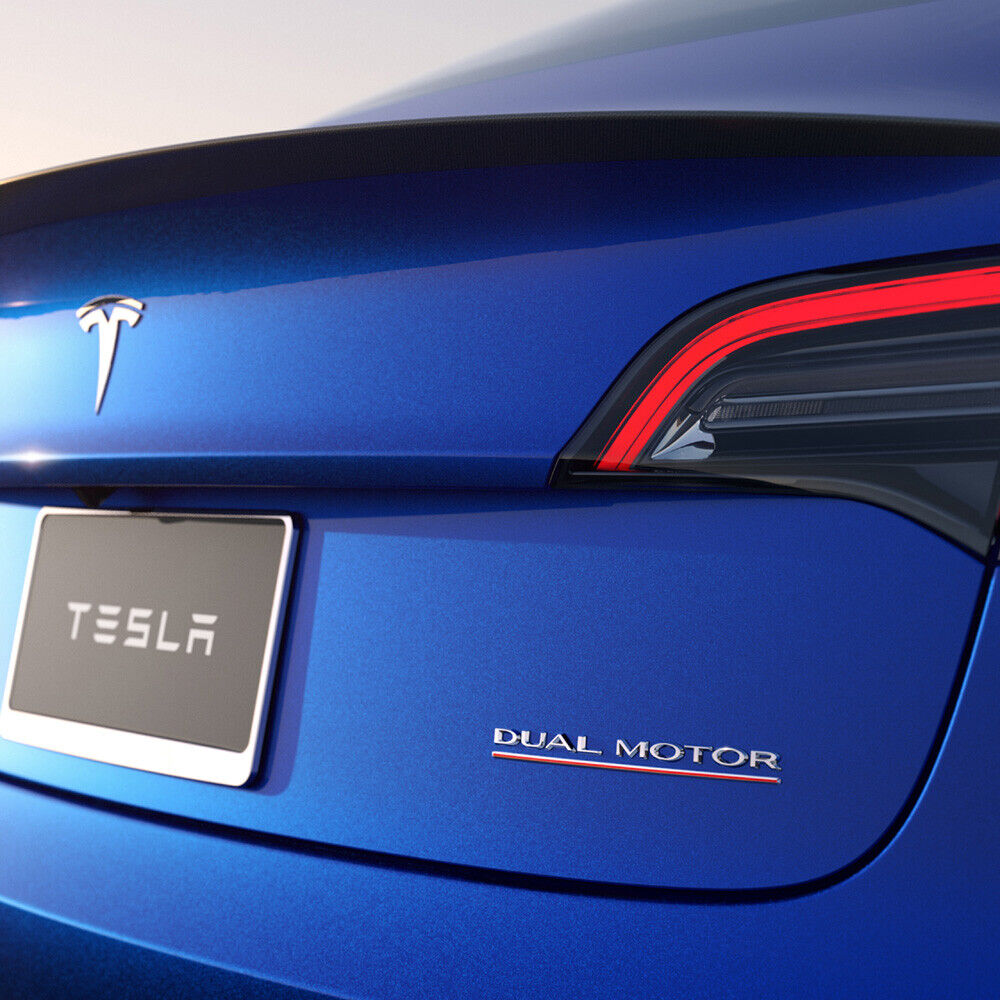 Tesla Rear Liftgate Lid Dual Motor Performance Nameplate Logo Badge Emblem Sport