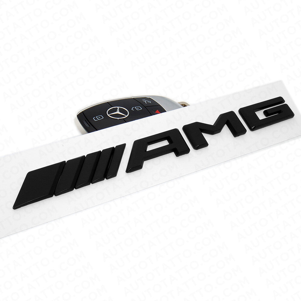 17+ Mercedes AMG Trunk Emblem Logo 3D Sticker Badge Decoration Sport Matte Black