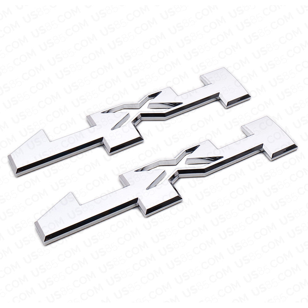 2pcs 4x4 For GMC Canyon Sierra Side Fender Pickup Badge Emblem Nameplate Chrome