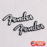 2pcs Replacement Hi-Fi Fender Badge Emblem Logo Aluminun Car Speaker
