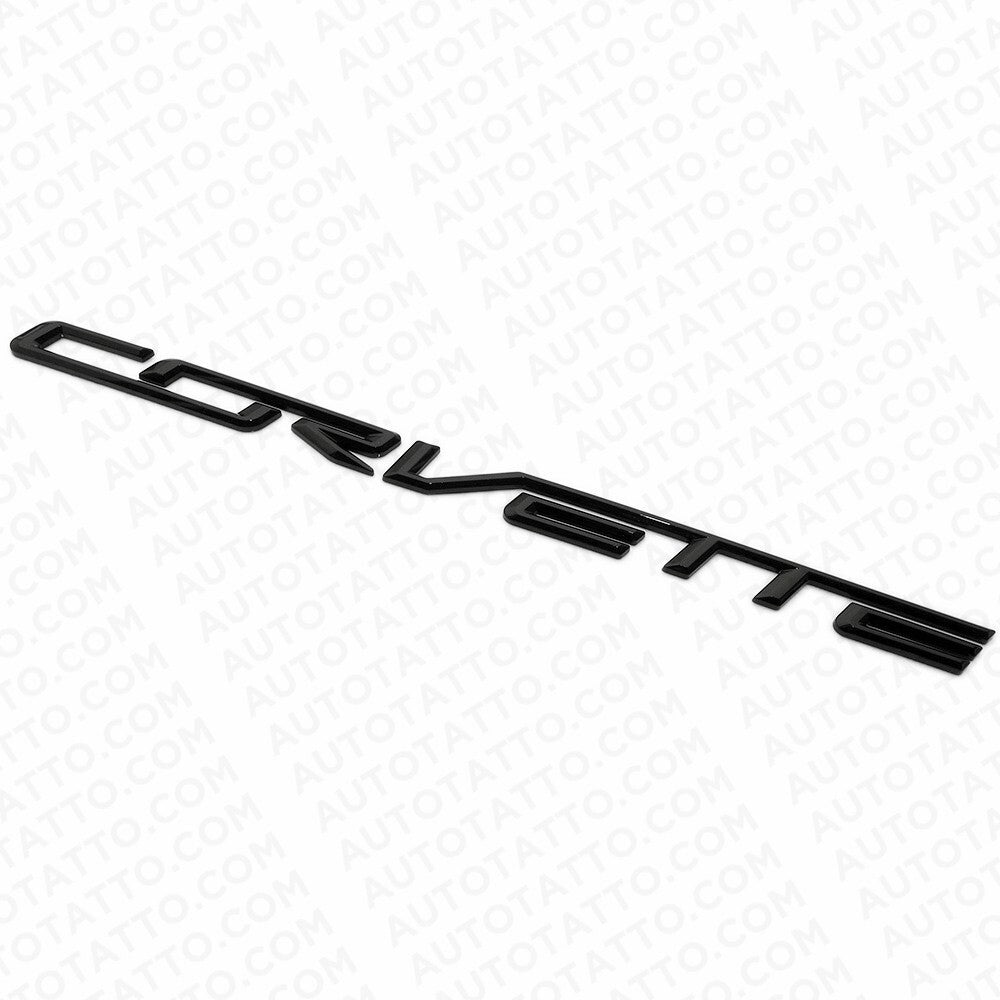 For 14-19 Corvette C7 R Z06 Gloss Black Rear Bumper Letter Badge Emblem Sport