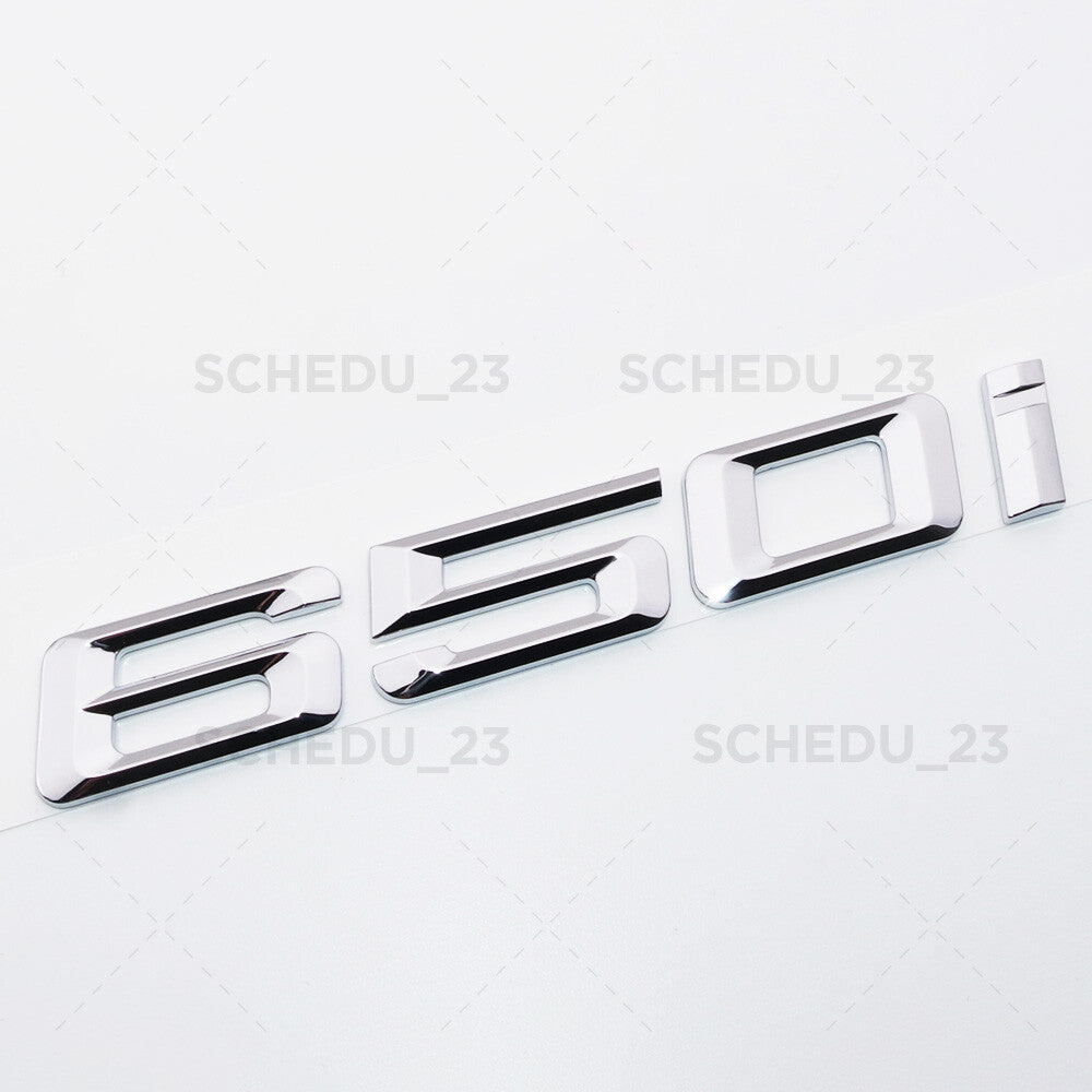 For BMW 650i Chrome Letter Logo Emblem Badge Trunk Lid M Performance F06 F12 F13