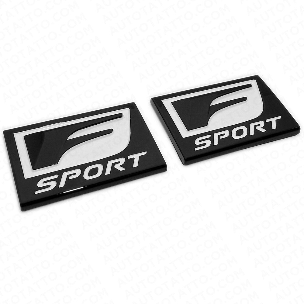 3x F-Sport Black Logo ABS Badge Side Fender Marker Trunk Lid Nameplate Emblem