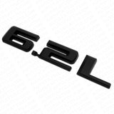 2x 19-22 Matte Black Chevy Silverado 1500 6.2L Hood Letter Logo Emblem Badge Z71