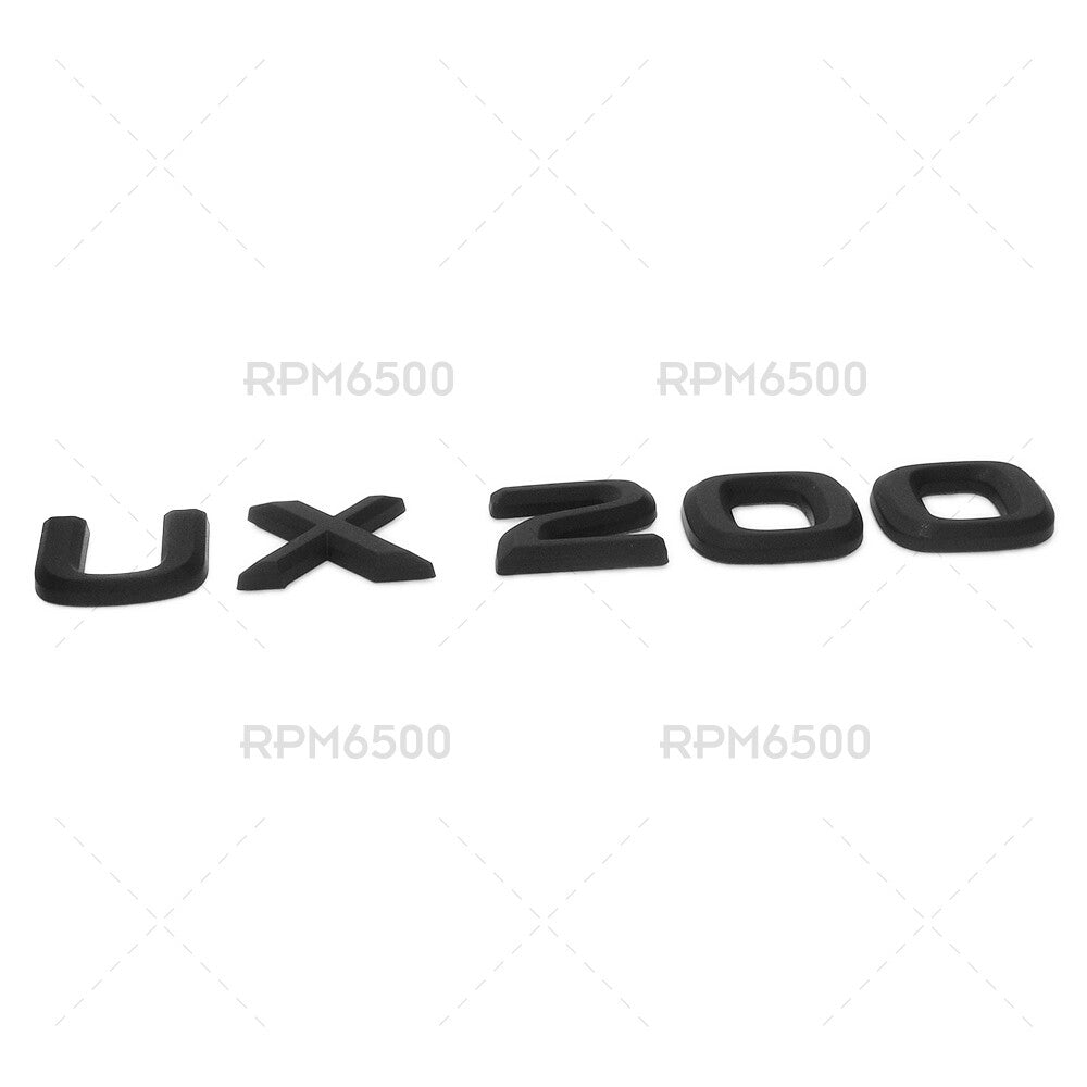 Lexus Liftgate Matte Black UX 200 Letter Logo Badge Car Emblem Replace F-Sport