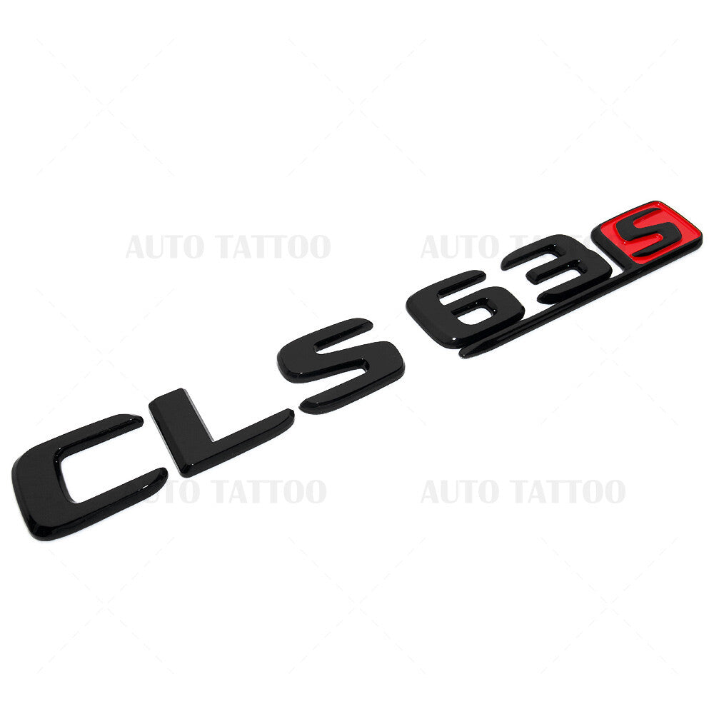 17+ Mercedes CLS 63 S AMG Letter Emblem Trunk Lid Logo Badge Gloss Black Red
