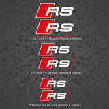 For Audi RS Sport Car Wheels Brake Caliper Sticker Decal Logo Decoration White