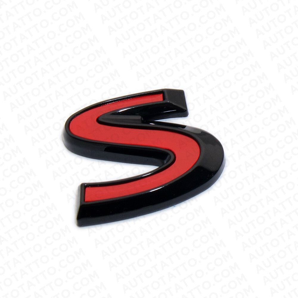 For Infiniti S Side Fender Left or Right Badge Emblem Nameplate Gloss Black Red