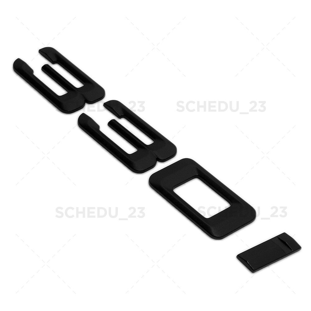 Matte Black 330i Letter Emblem Replace Badge Car Trunk Lid M Series Performance