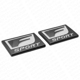 2x F-Sport Logo ABS Badge Side Fender Marker Adhesive Nameplate Emblem OEM Size