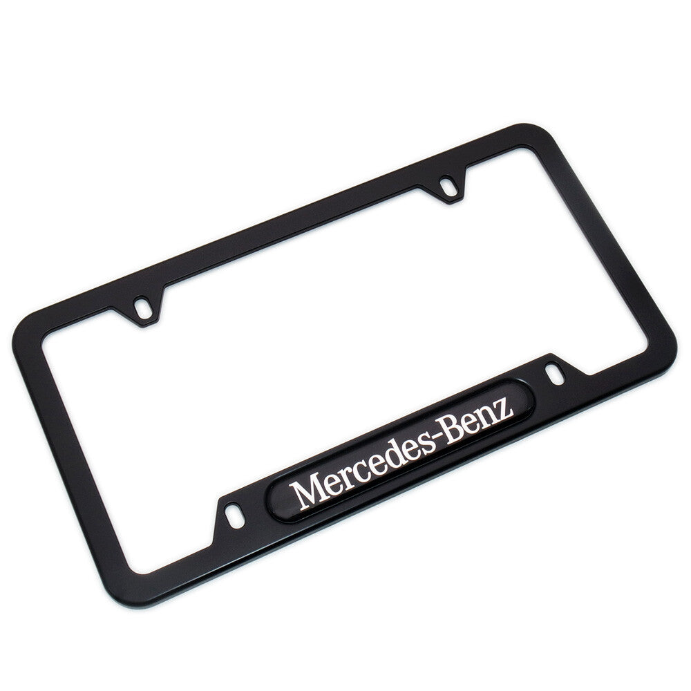 Black Stainless Car License Plate Frame Cover For Mercedes-Benz Sport Gift AMG