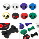 3D Fashion Metal Cute Skull w/ Bone Car Decal Badge Emblem Sticker Decoration