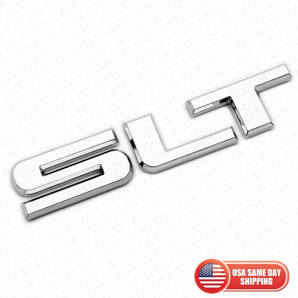 14-20 GMC SLT Tailgate Door Letter Nameplate Emblem Logo Badge OEM Chrome
