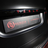 Tesla Rear Trunk 3D Decal Insert Letters Nameplate Logo Badge Emblem Sport Red