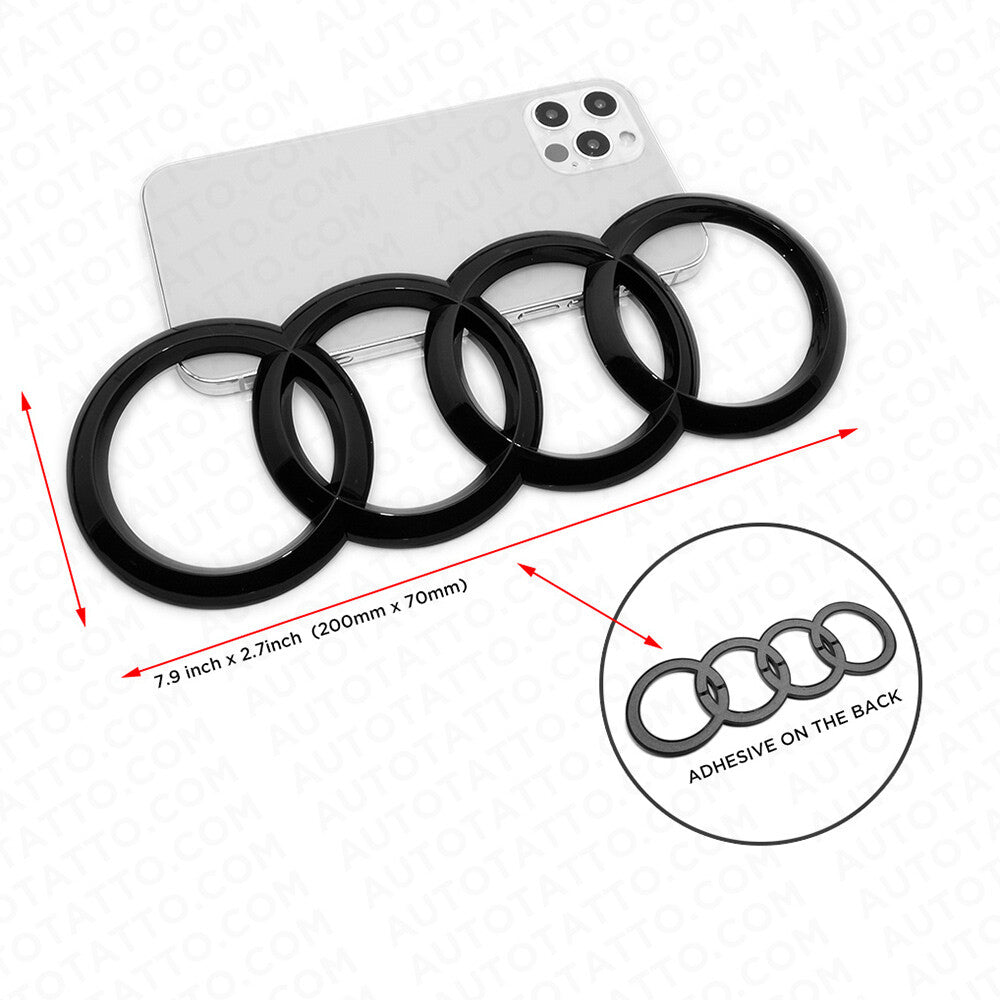 08-20 AUDI Gloss Black Liftgate Sign Logo Rings Badge Emblem A6 S6 Q5 SQ5 Q7 SUV