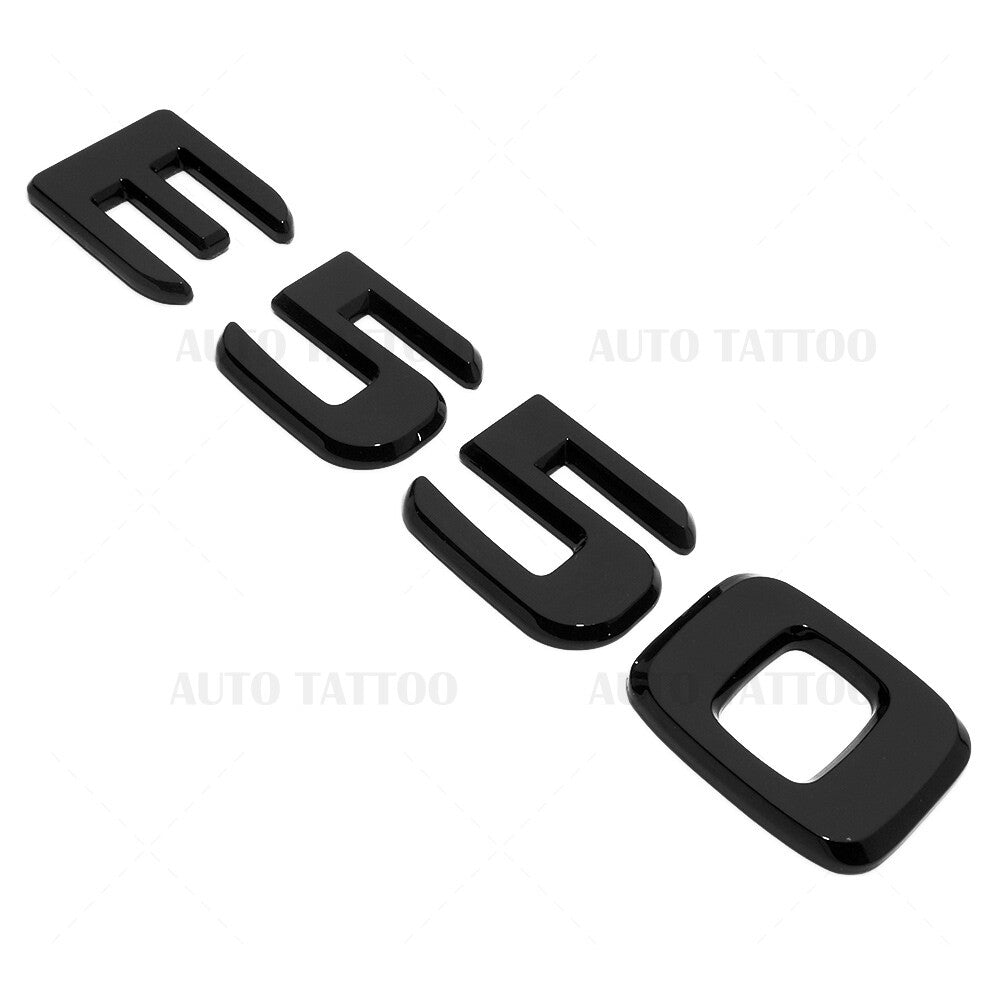 17+ Mercedes E550 Letter Emblem Trunk Nameplate Logo Badge AMG Sport Gloss Black